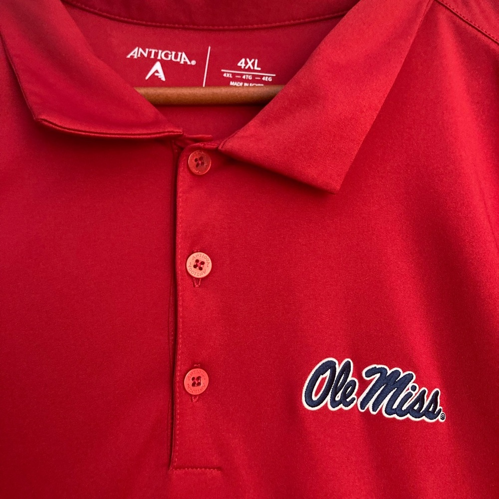 Antigua Red Ole Miss Polo Shirt 4XL